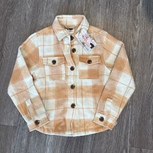 NWT Girls Children’s Plaid Shacket Size XS